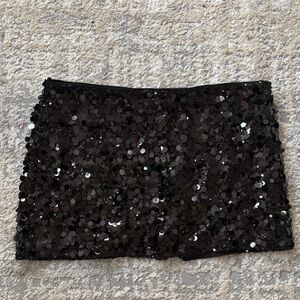 Abercrombie & Fitch Black Sequin Mini Skirt